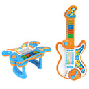 2-in 1 Guitar Folded to Piano Electric Musical Instrument Kids Toy Gifts