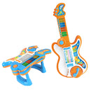 2-in 1 Guitar Folded to Piano Electric Musical Instrument Kids Toy Gifts