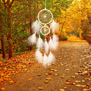 White 2 Rings DREAM CATCHER 54 CM Door Window Hanging Decoration Xmas Gift