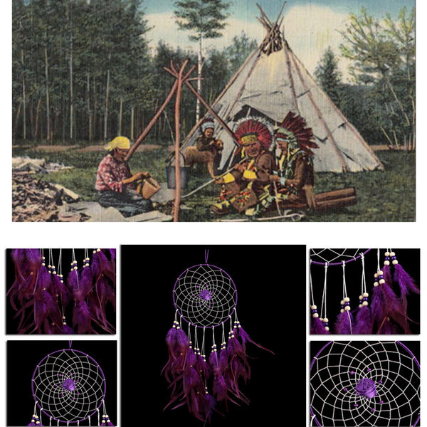 1 x Purple Rose DREAM CATCHER 65 CM Door Window Hanging Decoration Xmas Gift
