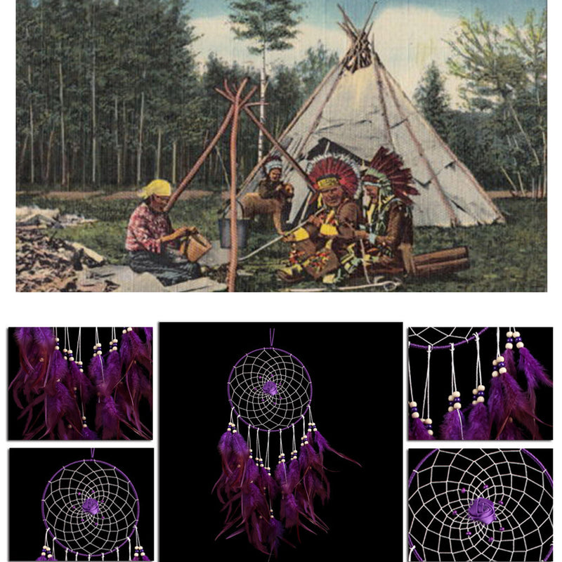 1 x Purple Rose DREAM CATCHER 65 CM Door Window Hanging Decoration Xmas Gift