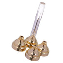 Trumpet Mouthpiece 4 Sizes Set 3C 5C 7C 1-1/2C Gold Plated Mouth Pieces Kit