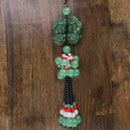 Replica Emerald Double Mythical Animal Pendant Car Interior Hanging Ornament