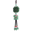 Replica Emerald Double Mythical Animal Pendant Car Interior Hanging Ornament