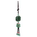 Replica Emerald Double Mythical Animal Pendant Car Interior Hanging Ornament