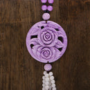Cute Hanging Ornament Charm Car Interior Rear Mirror Pendant Hanging Decor 42cm Purple