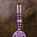 Cute Hanging Ornament Charm Car Interior Rear Mirror Pendant Hanging Decor 42cm Purple