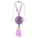 Cute Hanging Ornament Charm Car Interior Rear Mirror Pendant Hanging Decor 42cm Purple