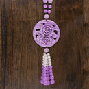 Cute Hanging Ornament Charm Car Interior Rear Mirror Pendant Hanging Decor 42cm Purple