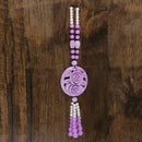 Cute Hanging Ornament Charm Car Interior Rear Mirror Pendant Hanging Decor 42cm Purple