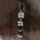 Replica Jade Double Mythical Animals Pendant Car Interior Hanging Ornament