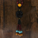 Black Double Mythical Animals Pendant Car Rear Mirror Hanging Decor Ornament