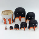 7PCS Painted Penguin Wooden Russian Nesting Dolls Matryoshka Toys