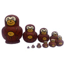 10PCS Painted Monkey Wooden Russian Nesting Dolls Matryoshka Toy