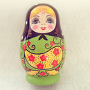 5PCS Painted Girls Wooden Russian Nesting Dolls Babushka Matryoshka Toys