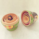 5PCS Painted Girls Wooden Russian Nesting Dolls Babushka Matryoshka Toys