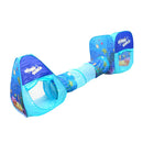 Kids 3-in-1 Indoor Outdoor Pop Up Folding Playhouse Tunnel Play Tent Toy Birthday Gift