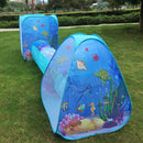 Kids 3-in-1 Indoor Outdoor Pop Up Folding Playhouse Tunnel Play Tent Toy Birthday Gift