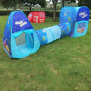 Kids 3-in-1 Indoor Outdoor Pop Up Folding Playhouse Tunnel Play Tent Toy Birthday Gift