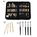 Magicdeal 14Pcs/Set Clay Wax Sculpting Pottery Tools Clay Ceramic Sculpture Molding Jewelry Making Tools