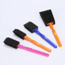 Magicdeal 4Pcs/Set Kids Children Educational Developmental Painting Graffiti Sponge Brush Covered Plastic Handle Toy Gift
