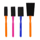 Magicdeal 4Pcs/Set Kids Children Educational Developmental Painting Graffiti Sponge Brush Covered Plastic Handle Toy Gift