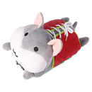 Kid Basic Life Skills Learning Toys Plush Hamster Doll Learn to Zip Button Snap Lace Threading Shoes Educational Toy Gray