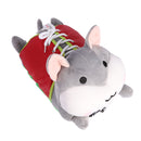 Kid Basic Life Skills Learning Toys Plush Hamster Doll Learn to Zip Button Snap Lace Threading Shoes Educational Toy Gray