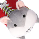 Kid Basic Life Skills Learning Toys Plush Hamster Doll Learn to Zip Button Snap Lace Threading Shoes Educational Toy Gray