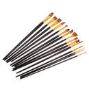Set Of Assorted Size Artist Paint Brushes Kids Children Educational Oil Painting Supplies Craft Lovers Gift