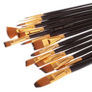 Set Of Assorted Size Artist Paint Brushes Kids Children Educational Oil Painting Supplies Craft Lovers Gift