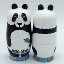 5PCS Hand Painted Panda Animal Wooden Russian Nesting Dolls Matryoshka Toys