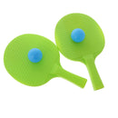 Kids Indoor Outdoor Play Hand Eye Coordination Fun Table Tennis Ping Pong Ball Toy Play Set Gift 2 Green Racket Paddle Bat + 2 Balls