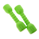 Kids Hand Eye Coordination Developmental Plastic Dumbbells With Sound Home Fitness Exercise Kids Toys Gift 1 Pair Green