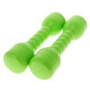 Kids Hand Eye Coordination Developmental Plastic Dumbbells With Sound Home Fitness Exercise Kids Toys Gift 1 Pair Green