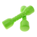 Kids Hand Eye Coordination Developmental Plastic Dumbbells With Sound Home Fitness Exercise Kids Toys Gift 1 Pair Green
