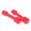 Kids Hand Eye Coordination Developmental Plastic Dumbbells With Sound Home Fitness Exercise Kids Toys Gift 1 Pair Red