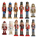 Handpainted Standing Wooden Nutcracker Soldier Nut Cracker Christmas Ornament Home Decoration Collectibles Gift