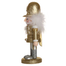 Handpainted Wooden Golden Nutcracker Santa Claus Nut Cracker Christmas Ornament Party Decor Collectibles Gift