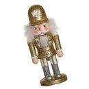 Handpainted Wooden Golden Nutcracker Santa Claus Nut Cracker Christmas Ornament Party Decor Collectibles Gift