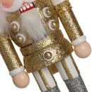 Handpainted Wooden Golden Nutcracker Santa Claus Nut Cracker Christmas Ornament Party Decor Collectibles Gift