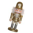 Handpainted Wooden Golden Nutcracker Santa Claus Nut Cracker Christmas Ornament Party Decor Collectibles Gift