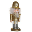 Handpainted Wooden Golden Nutcracker Santa Claus Nut Cracker Christmas Ornament Party Decor Collectibles Gift