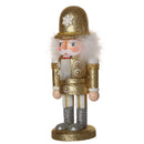 Handpainted Wooden Golden Nutcracker Santa Claus Nut Cracker Christmas Ornament Party Decor Collectibles Gift