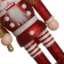 Handpainted Wooden Red Nutcracker Santa Claus Nut Cracker Xmas Ornament
