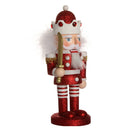 Handpainted Wooden Red Nutcracker Santa Claus Nut Cracker Xmas Ornament