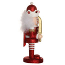 Handpainted Wooden Red Nutcracker Santa Claus Nut Cracker Xmas Ornament