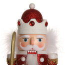 Handpainted Wooden Red Nutcracker Santa Claus Nut Cracker Xmas Ornament