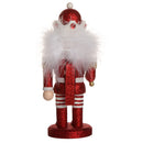 Handpainted Wooden Red Nutcracker Santa Claus Nut Cracker Xmas Ornament