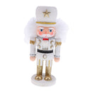Handpainted Wooden White Nutcracker Santa Claus Nut Cracker Christmas Ornament Party Decor Collectibles Gift